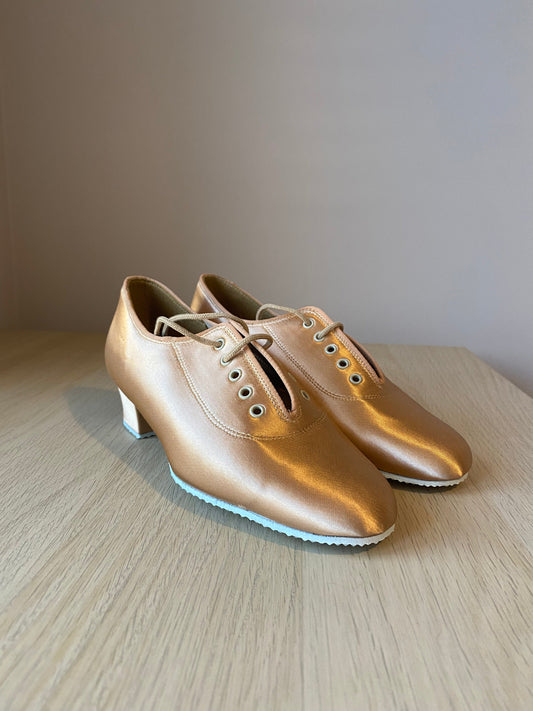 Heather Full-Sole - Peach Satin (Rubber sole) (Size 4)