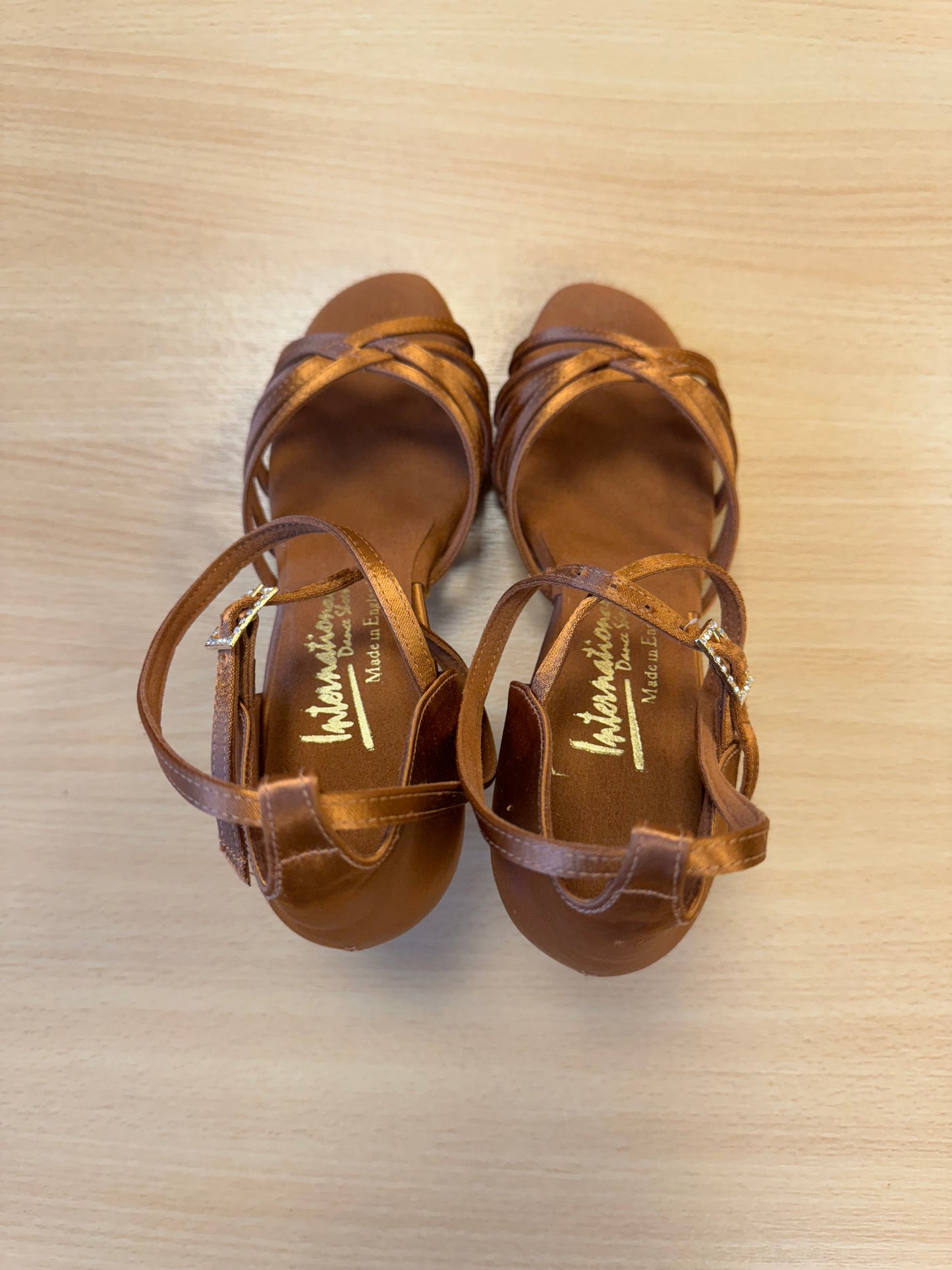 Tanya - Tan Satin (Size 4W)