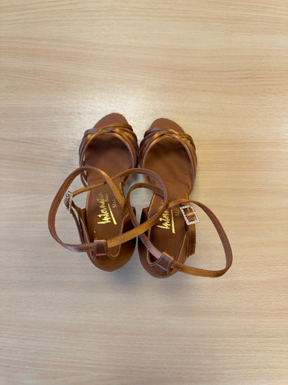 Tanya - Tan Satin (Size 3)