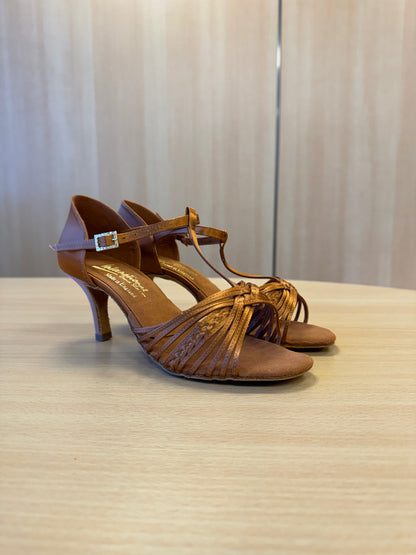 Svetlana - Tan Satin (Size 7.5W)