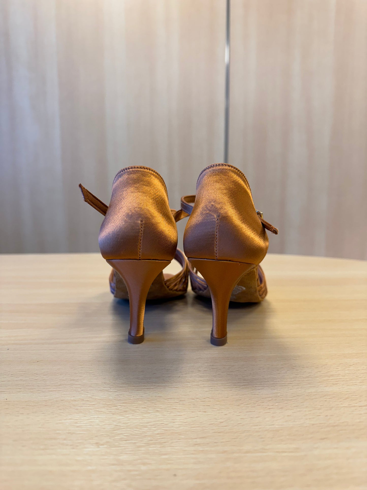 Svetlana - Tan Satin (Size 7.5W)