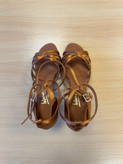 Emily - Tan Satin (Size 7W)