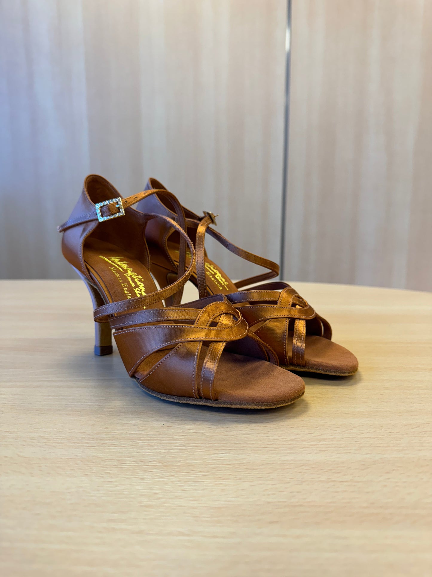 Mia - Tan Satin (Size 5.5N)