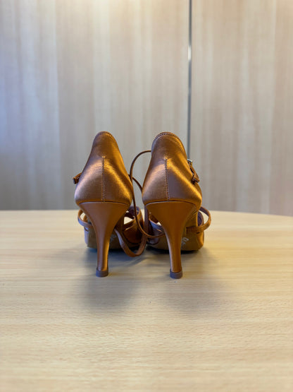 Mia - Tan Satin (Size 5.5N)