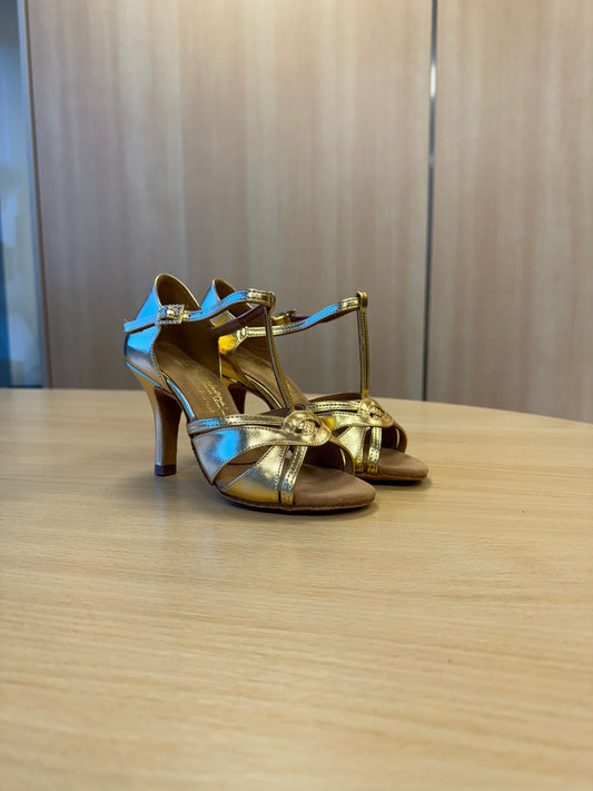 Mia T-Bar - Gold (Size 3)