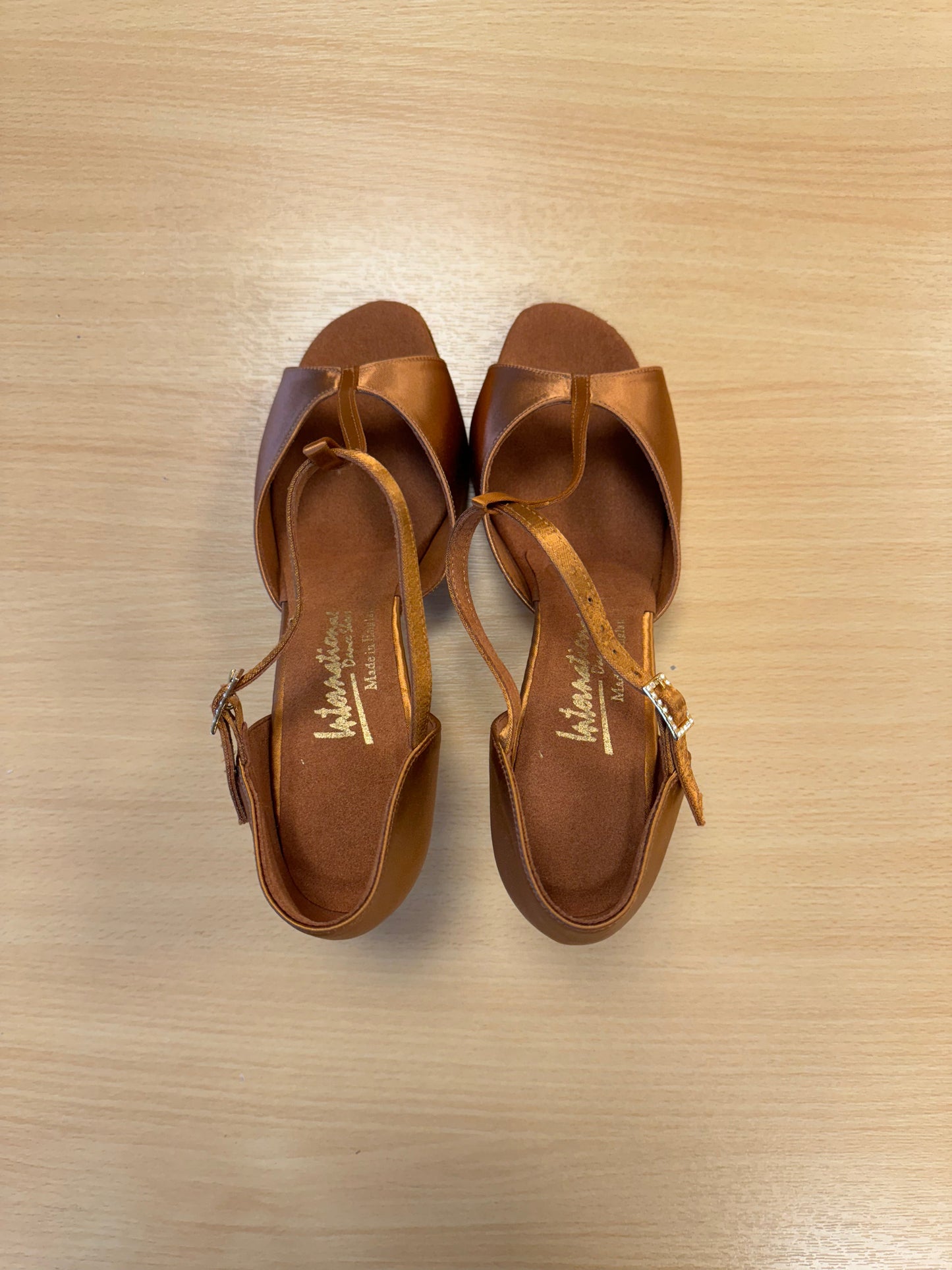 LTB - Tan Satin (Size 6.5XW)