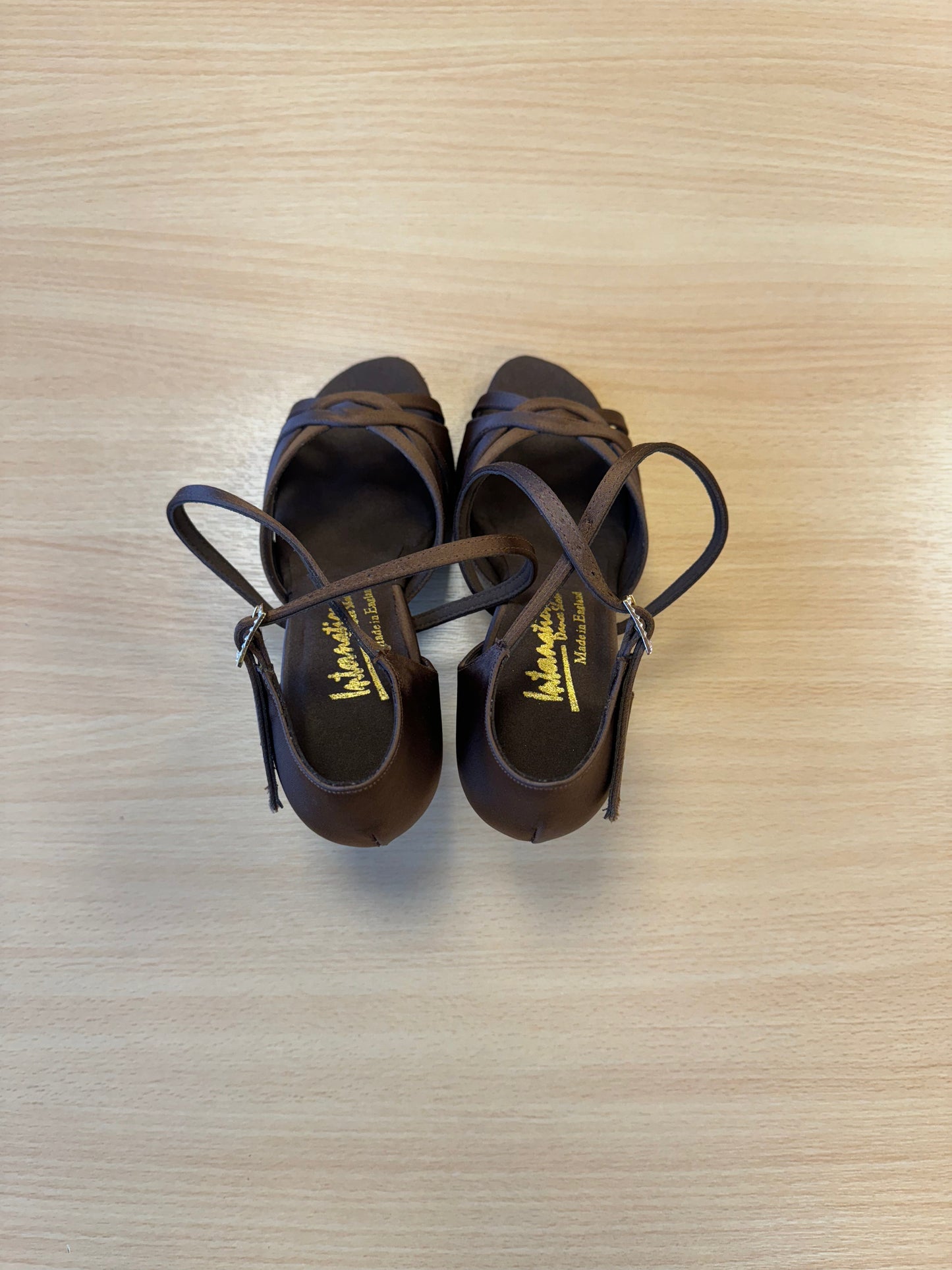 Mia - Cocoa Satin (Size 4.5)