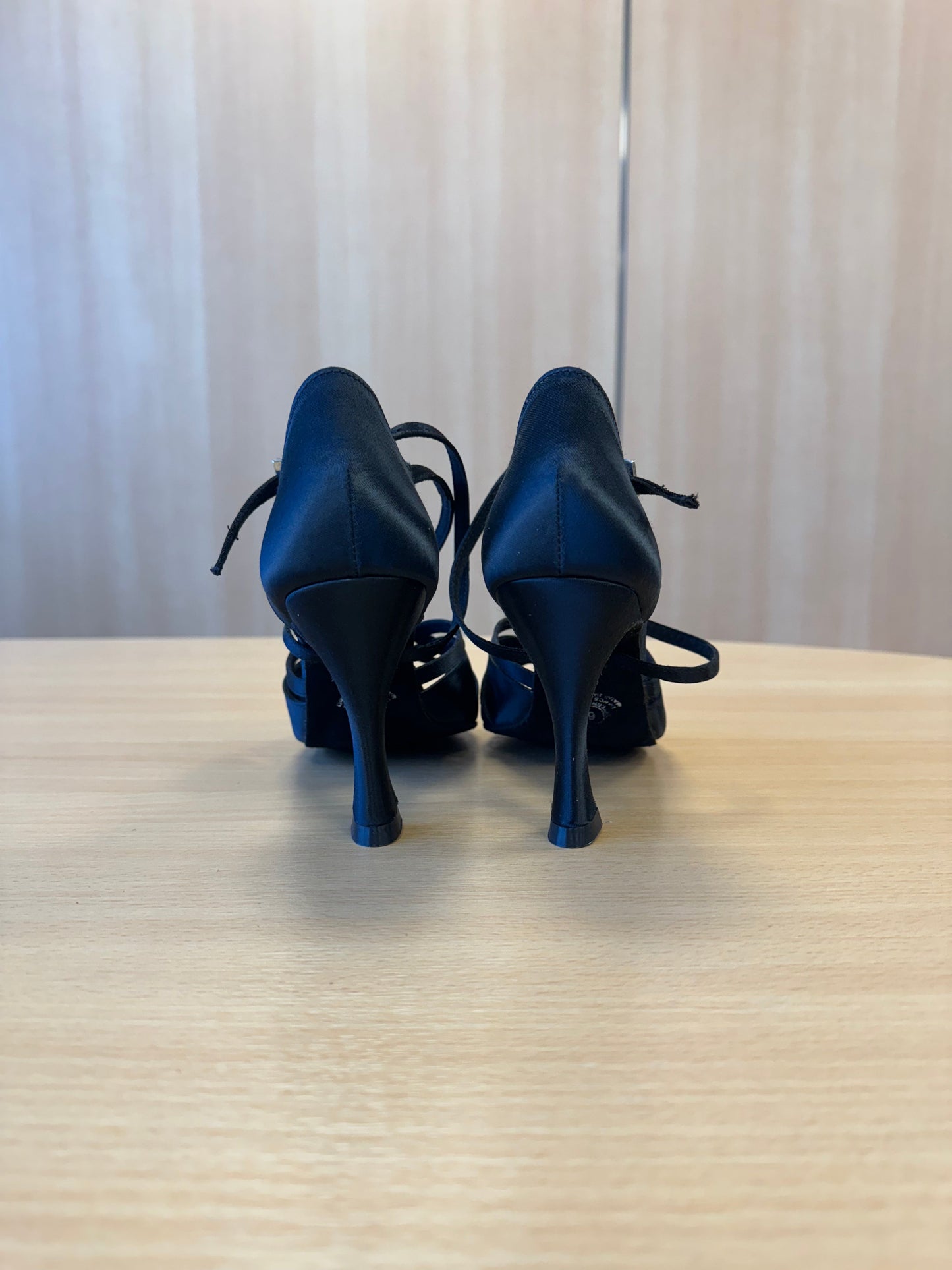 Mia - Black Satin (Size 6 UK)