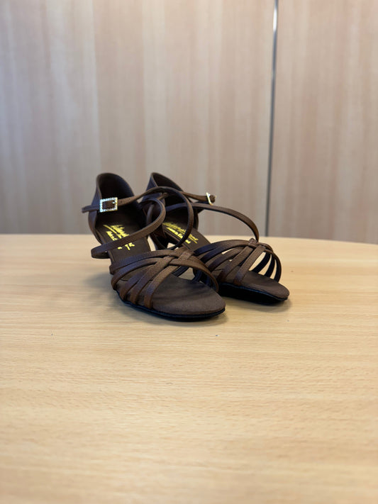 Flavia - Cocoa Satin (Size 4)