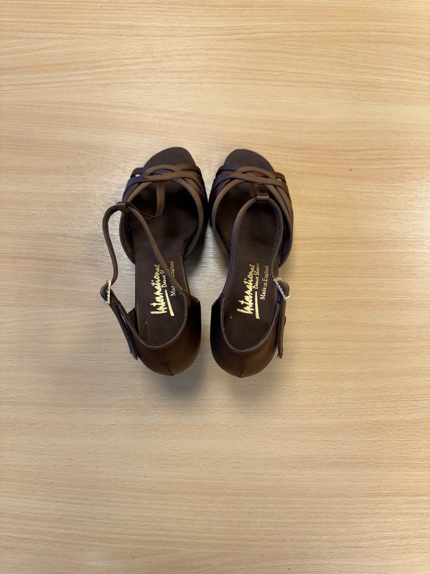 Mia T-Bar - Cocoa Satin (Size 7.5)