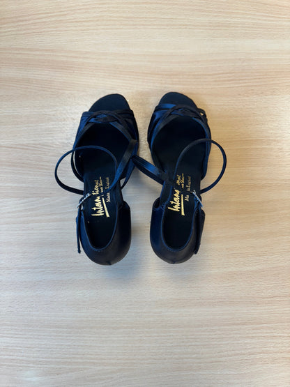 Mia - Black Satin (Size 7XW)