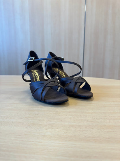 Mia - Espresso Satin (Size 5.5)