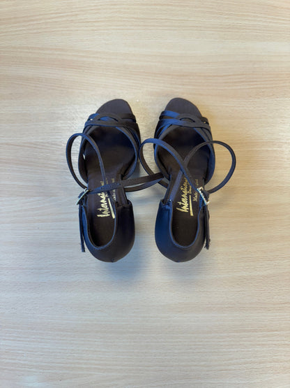 Mia - Espresso Satin (Size 5.5)