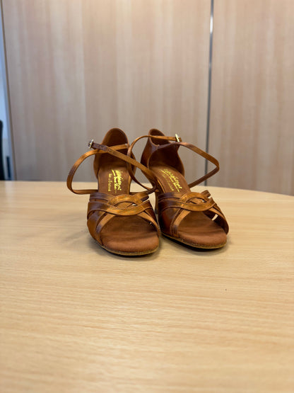 Mia - Tan Satin (Size 5.5N)