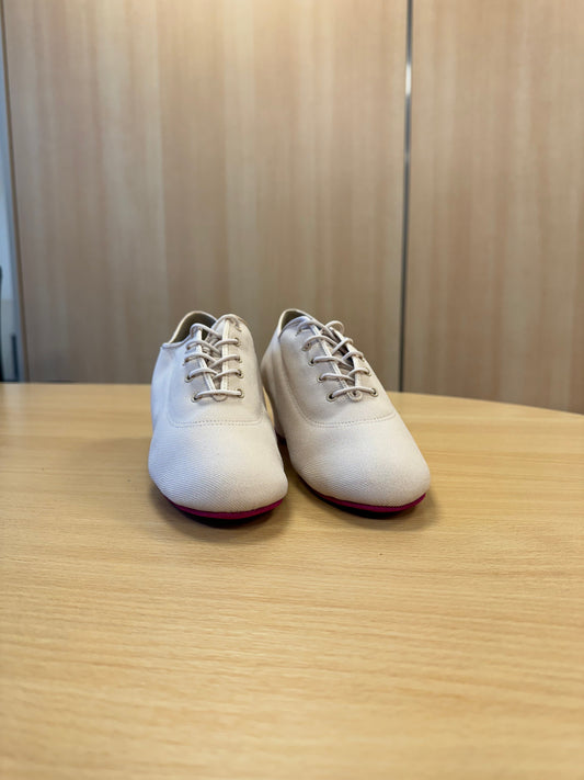 Heather Split-Sole Pink Soles - BeigeLycra (Size 6N)