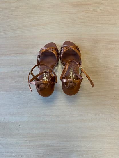 Melissa - Tan Satin - Size 5 - Regular