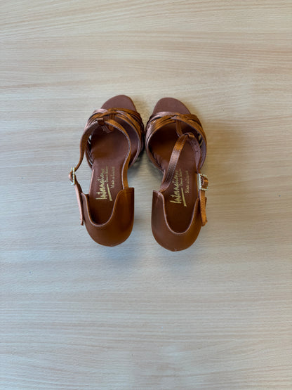 Svetlana - Tan Satin - Size 5 - Regular