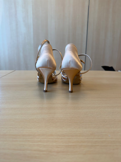 Flavia - Peach Satin - Size 5 - Narrow