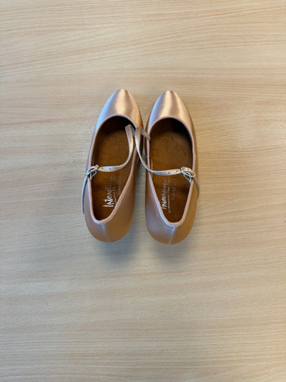 ICS RoundToe SingleStrap - Peach Satin - Size 5 - Regular