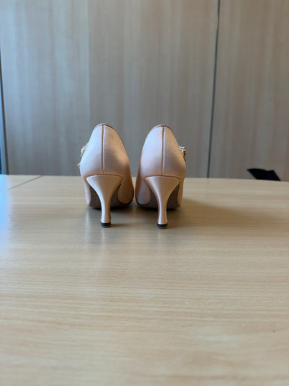 ICS RoundToe SingleStrap - Peach Satin - Size 4 - Regular