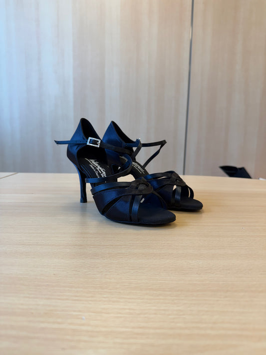Mia - Black Satin - Size 5.5 - Regular