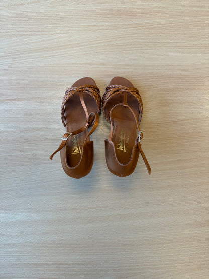 Neeve - Tan Satin - Size 5.5 - X Wide