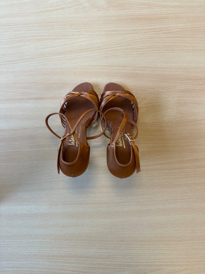 Demani - Tan Satin - Size 6 - Wide