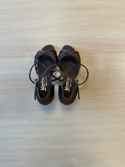 Flavia - Cocoa Satin - Size 6 - Wide