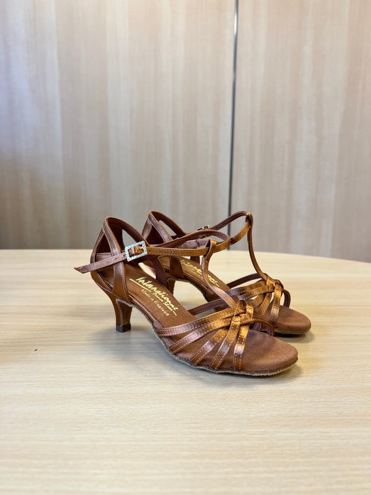 Lucia - Tan Satin (Size 2.5)
