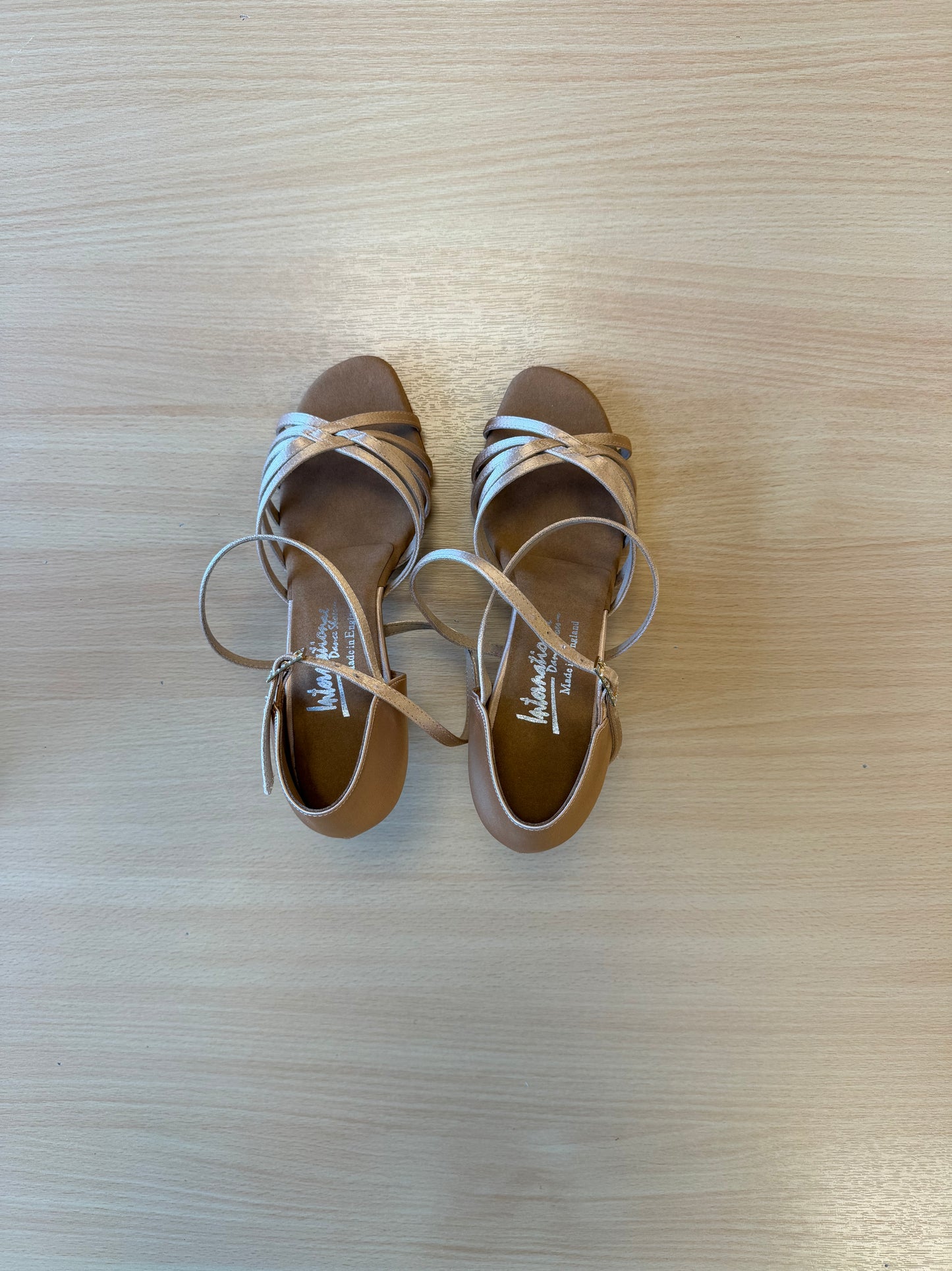Flavia - Peach Satin - Size 6 - Wide