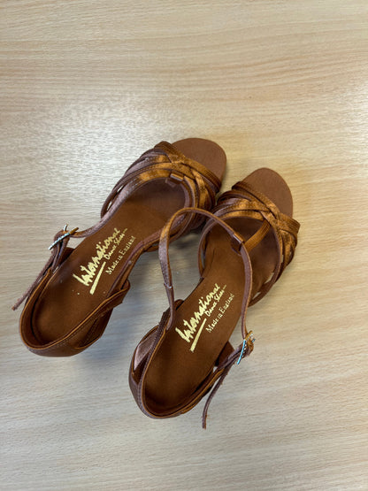 Lucia - Tan Satin (Size 2.5)