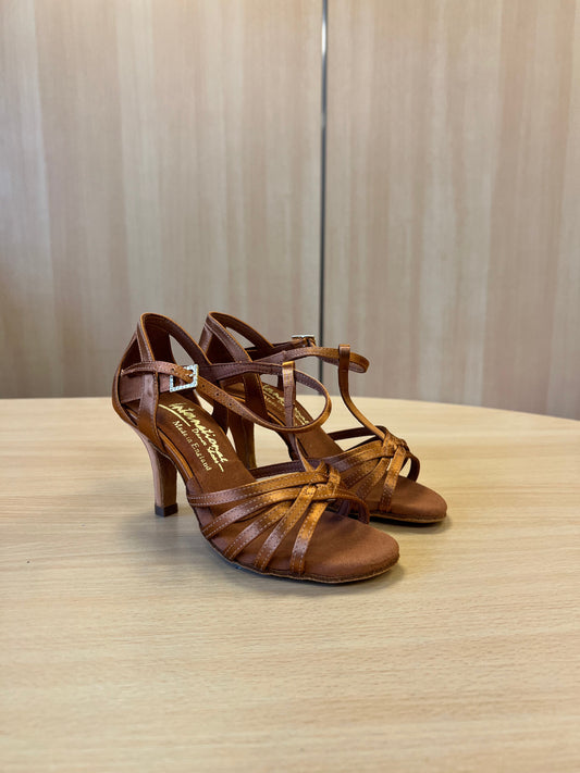 Lucia - Tan Satin (Size 2.5)
