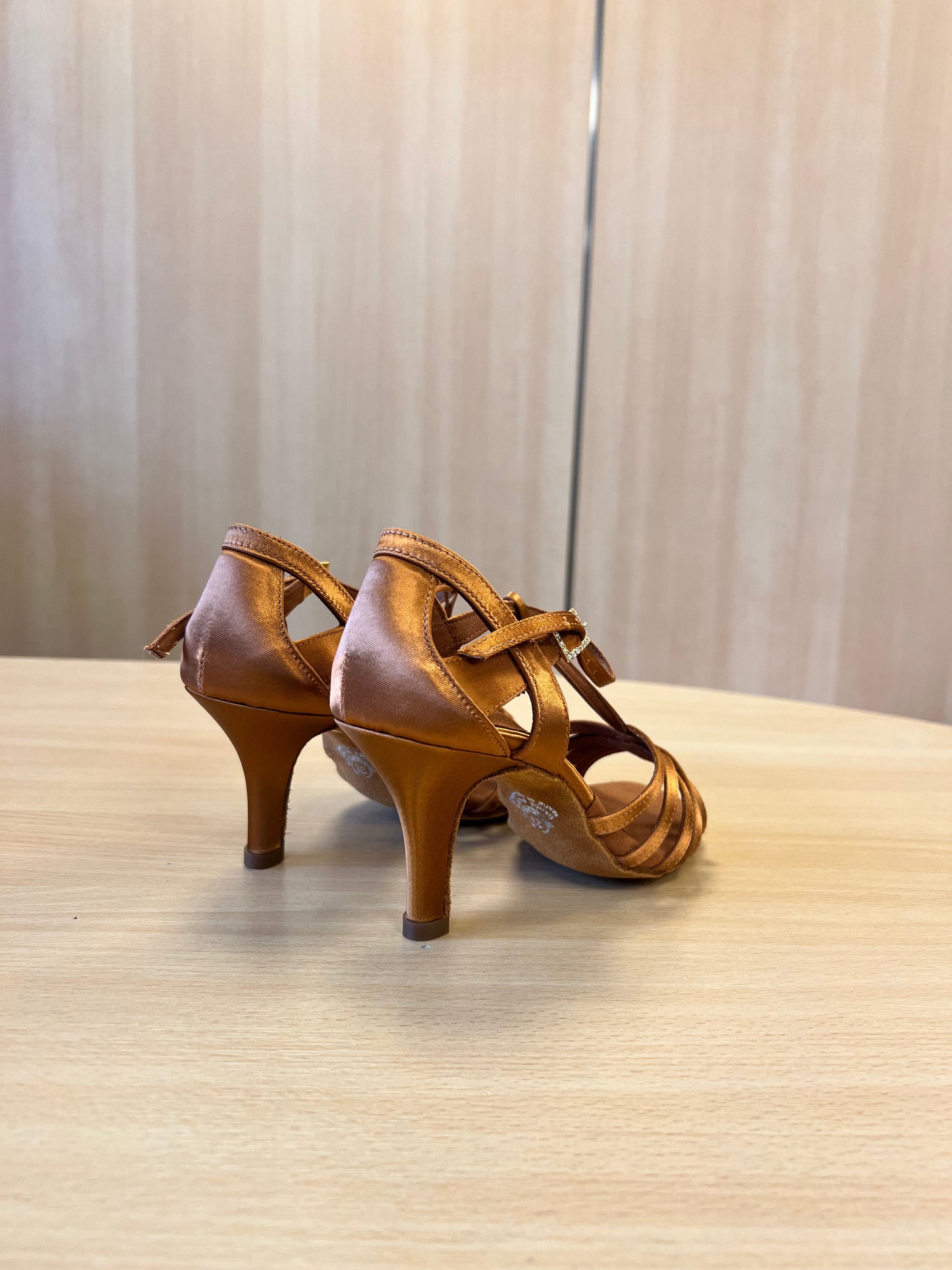 Lucia - Tan Satin (Size 2.5)