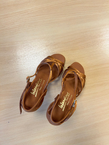 Lucia - Tan Satin (Size 2.5)