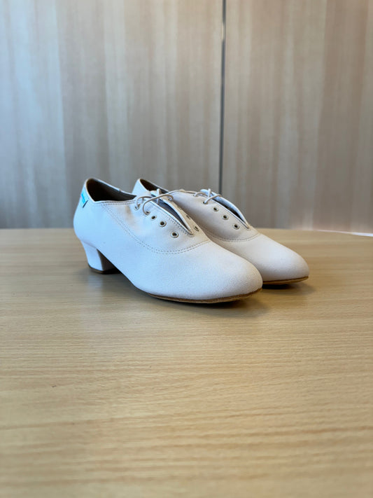Heather Split-Sole - Beige Lycra (Size 7.5)
