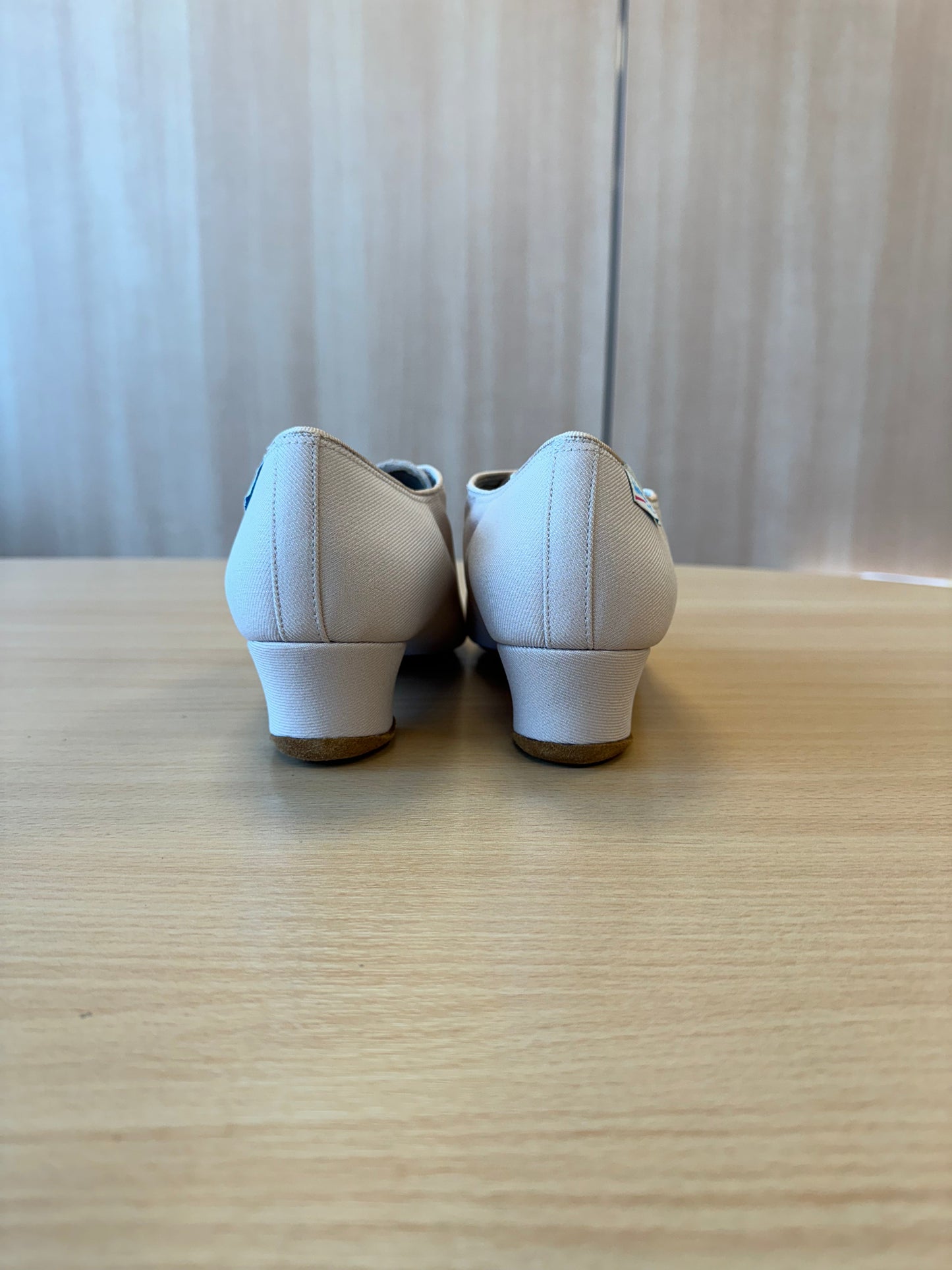 Heather Split-Sole - Beige Lycra (Size 7.5)