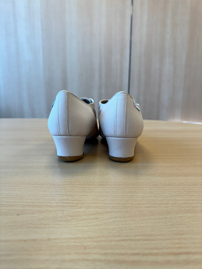 Heather Split-Sole - Beige Lycra (Size 7.5)
