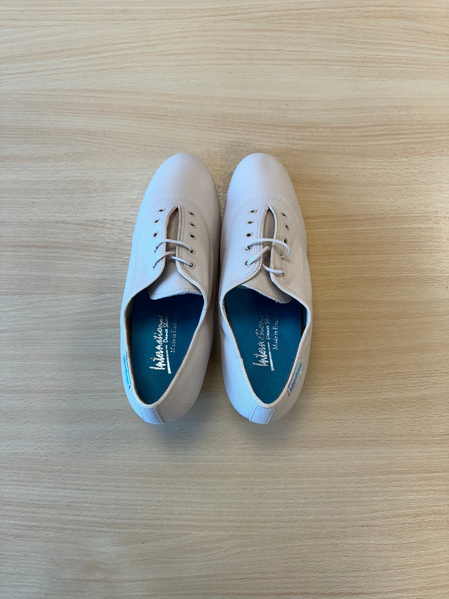 Heather Split-Sole - Beige Lycra (Size 7.5)