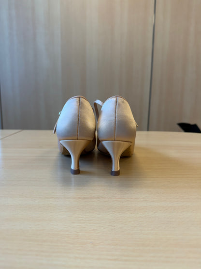 ICS RoundToe SingleStrap - Peach Satin - Size 6 - X Wide
