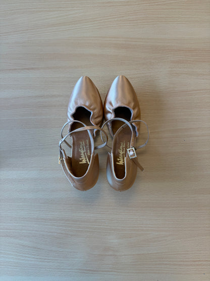 American Flex - Peach Satin - Size 5.5 - X Wide