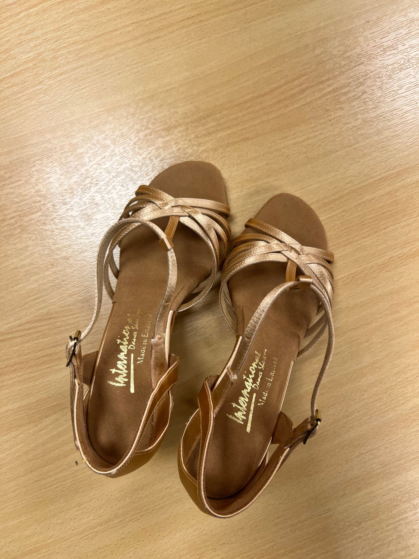 Lucia - Peach Satin (Vegan) (Size 5.5XW)