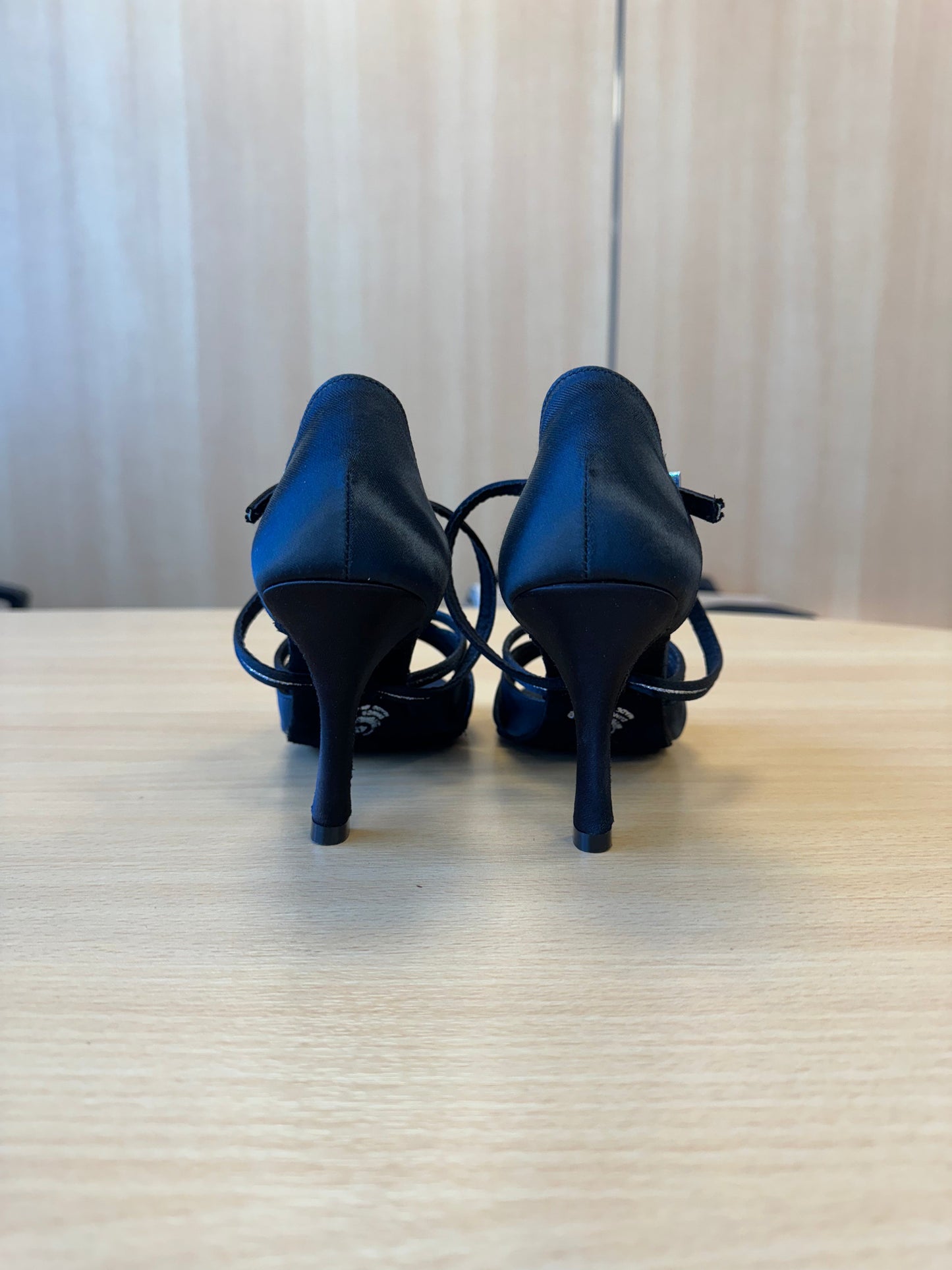 Mia Sequin - Black Satin/Sequin (Size 4.5)