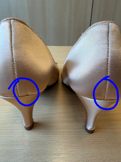 ICS RoundToe - Peach Satin - Size 5.5 - Regular (Vegan Soles)