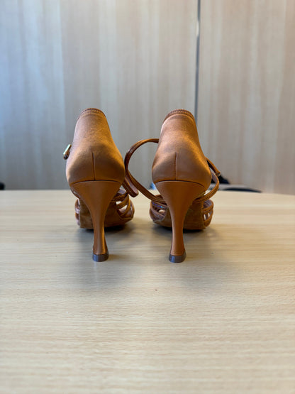 Flavia Sequin - Tan Satin/Sequin (Size 4.5)