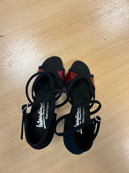 Bianca - Black Nubuck/Merlot Patent (Size 4)