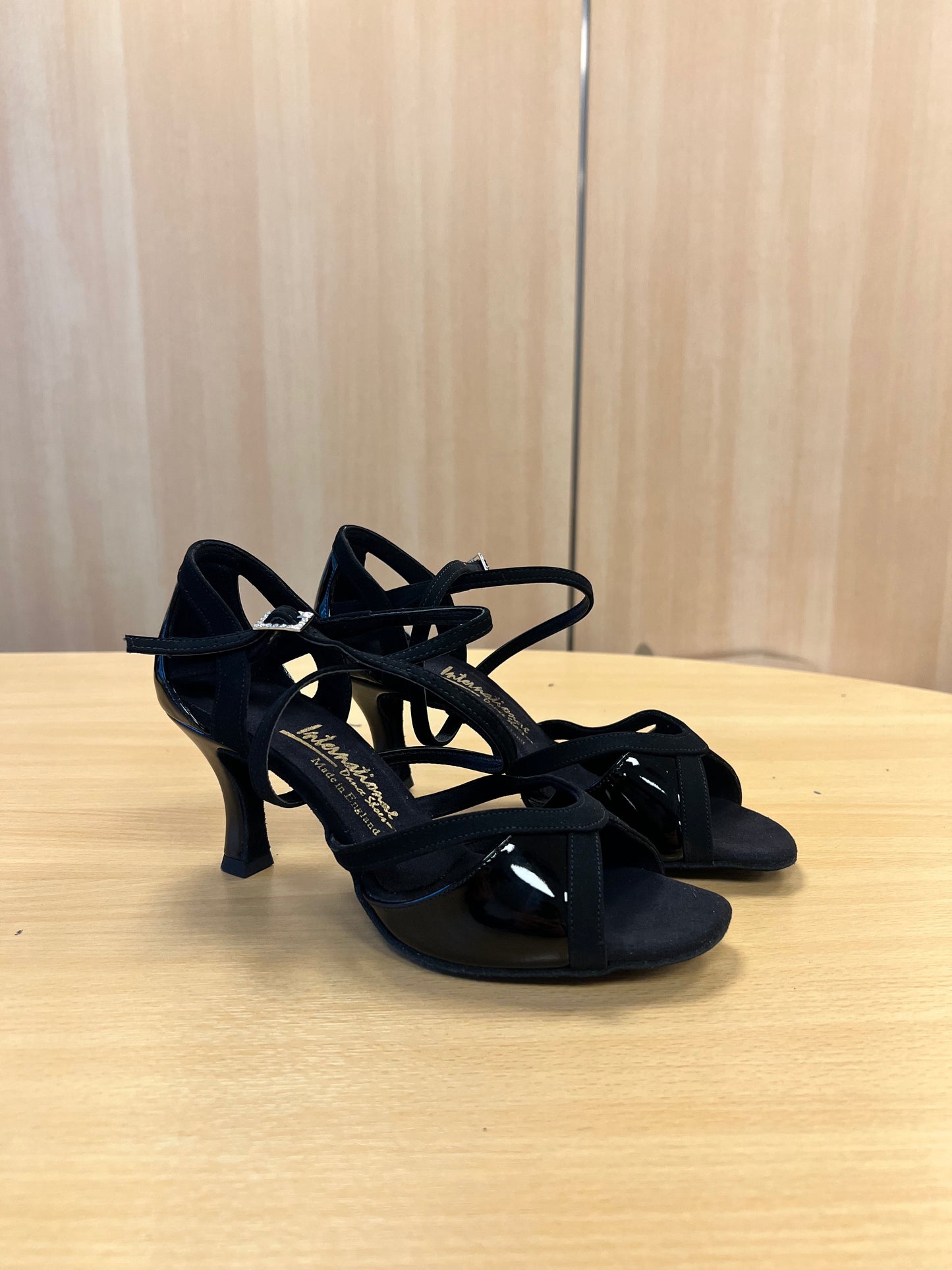 Bianca - Black Nubuck/Black Patent (Size 7)