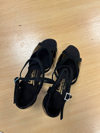 Bianca - Black Nubuck/Black Patent (Size 7)