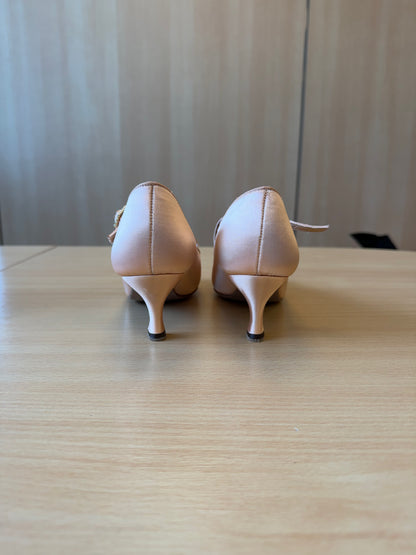 ICS RoundToe SingleStrap - Peach Satin - Size 5 - Regular