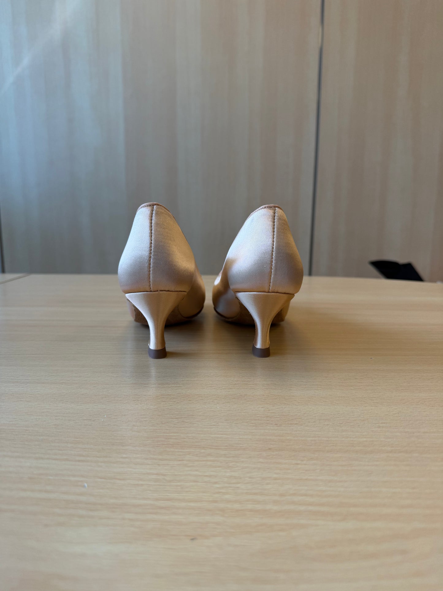 ICS Vista - Peach Satin - Size 5 - X Wide
