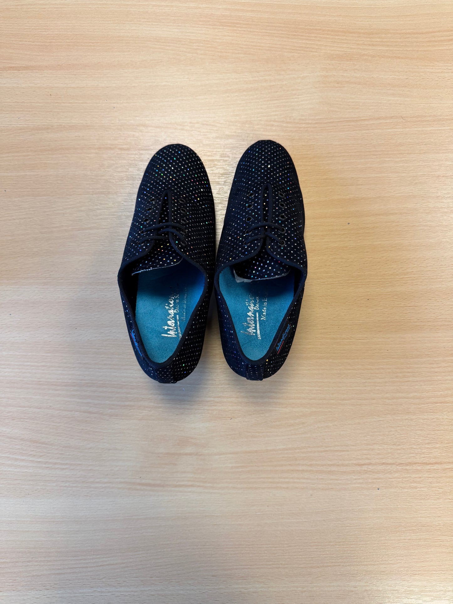 Heather Split-Sole - Black Silver Hologram - Size 5 - Regular (XG Soles)